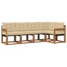 Ensemble de canapés d'extérieur 5 pcs Naturel et Beige 526393526393