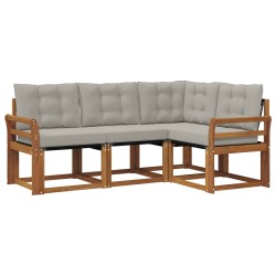 Ensemble de canapés d'extérieur 4 pcs Gris Naturel et Clair 526394526394