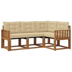 Ensemble de canapés d'extérieur 4 pcs Naturel et Beige 526396526396