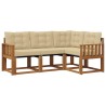 Ensemble de canapés d'extérieur 4 pcs Naturel et Beige 526396526396