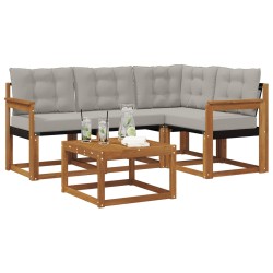 Ensemble de canapés d'extérieur 5 pcs Gris Naturel et Clair 526399526399