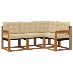 Ensemble de canapés d'extérieur 4 pcs Naturel et Beige 526400526400