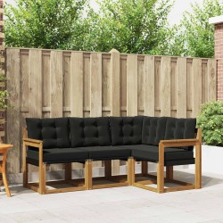 Ensemble de canapés d'extérieur 4 pcs Naturel et Noir 526401526401