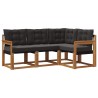 Ensemble de canapés d'extérieur 4 pcs Naturel et Noir 526401526401