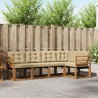 Ensemble de canapés d'extérieur 5 pcs Naturel et Beige 526404526404