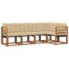 Ensemble de canapés d'extérieur 5 pcs Naturel et Beige 526404526404