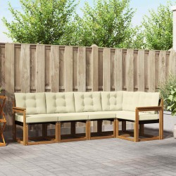 Ensemble de canapés d'extérieur 5 pcs Naturel et Crème 526406526406