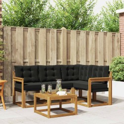 Ensemble de canapés d'extérieur 5 pcs Naturel et Noir 526409526409