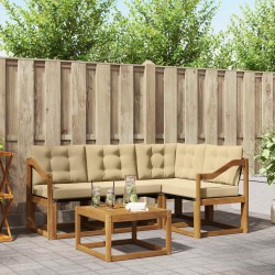 Ensemble de canapés d'extérieur 5 pcs Naturel et Beige 526412526412