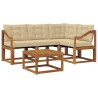 Ensemble de canapés d'extérieur 5 pcs Naturel et Beige 526412526412