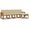 Ensemble de canapés d'extérieur 5 pcs Naturel et Beige 526416526416