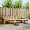 Ensemble de canapés d'extérieur 6 pcs Naturel et Beige 526417526417