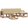 Ensemble de canapés d'extérieur 6 pcs Naturel et Beige 526417526417