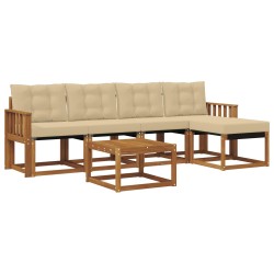 Ensemble de canapés d'extérieur 6 pcs Naturel et Beige 526419526419