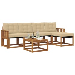 Ensemble de canapés d'extérieur 6 pcs Naturel et Beige 526419526419