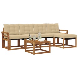 Ensemble de canapés d'extérieur 6 pcs Naturel et Beige 526421526421