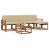 Ensemble de canapés d'extérieur 6 pcs Naturel et Beige 526421526421