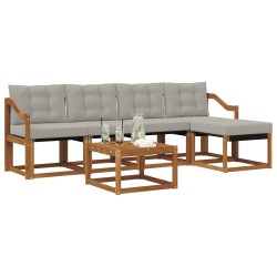 Ensemble de canapés d'extérieur 6 pcs Gris Naturel et Clair 526426526426