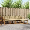 Ensemble de canapés d'extérieur 5 pcs Naturel et Beige 526427526427