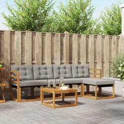 Ensemble de canapés d'extérieur 6 pcs Gris Naturel et Clair 526429526429