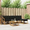Ensemble de canapés d'extérieur 6 pcs Naturel et Noir 526432526432