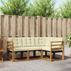 Ensemble de canapés d'extérieur 4 pcs Naturel et Crème 526435526435