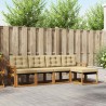 Ensemble de canapés d'extérieur 5 pcs Naturel et Beige 526444526444