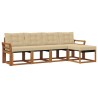 Ensemble de canapés d'extérieur 5 pcs Naturel et Beige 526444526444
