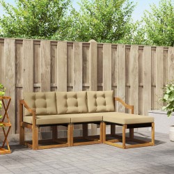 Ensemble de canapés d'extérieur 4 pcs Naturel et Beige 526450526450