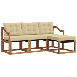 Ensemble de canapés d'extérieur 4 pcs Naturel et Beige 526450526450