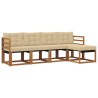 Ensemble de canapés d'extérieur 5 pcs Naturel et Beige 526452526452