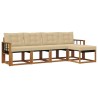 Ensemble de canapés d'extérieur 5 pcs Naturel et Beige 526457526457