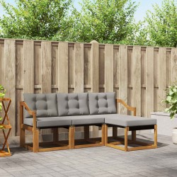 Ensemble de canapés d'extérieur 4 pcs Gris Naturel et Clair 526458526458