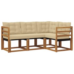 Ensemble de canapés d'extérieur 4 pcs Naturel et Beige 526462526462