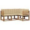 Ensemble de canapés d'extérieur 4 pcs Naturel et Beige 526462526462