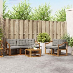 Ensemble de canapés d'extérieur 6 pcs Gris Naturel et Clair 526464526464