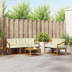 Ensemble de canapés d'extérieur 6 pcs Naturel et Crème 526467526467