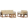Ensemble de canapés d'extérieur 6 pcs Naturel et Beige 526469526469