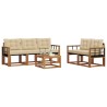 Ensemble de canapés d'extérieur 6 pcs Naturel et Beige 526469526469