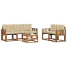 Ensemble de canapés d'extérieur 6 pcs Naturel et Beige 526472526472