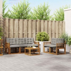 Ensemble de canapés d'extérieur 6 pcs Gris Naturel et Clair 526473526473