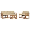 Ensemble de canapés d'extérieur 6 pcs Naturel et Beige 526474526474