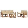 Ensemble de canapés d'extérieur 6 pcs Naturel et Beige 526474526474