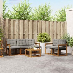 Ensemble de canapés d'extérieur 6 pcs Gris Naturel et Clair 526477526477