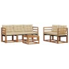 Ensemble de canapés d'extérieur 6 pcs Naturel et Beige 526478526478