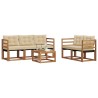 Ensemble de canapés d'extérieur 6 pcs Naturel et Beige 526478526478