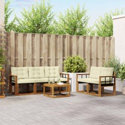 Ensemble de canapés d'extérieur 6 pcs Naturel et Crème 526484526484