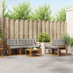 Ensemble de canapés d'extérieur 6 pcs Gris Naturel et Clair 526487526487