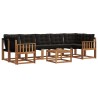 Ensemble de canapés d'extérieur 8 pcs Naturel et Noir 526488526488