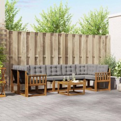 Ensemble de canapés d'extérieur 8 pcs Gris Naturel et Clair 526489526489